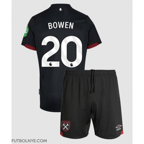 Camiseta West Ham United Jarrod Bowen #20 Visitante Equipación para niños 2024-25 manga corta (+ pantalones cortos)